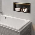 thumbnail image 3 of WAASOSCON Stainless Steel Shower Niche 27.5 X 11 X 5inch Wall Niche with Non-dimmable LED Light Recessed Niche Shower Bathroom Wall Niche Shelf for Bathroom Storage biological, 3 of 9