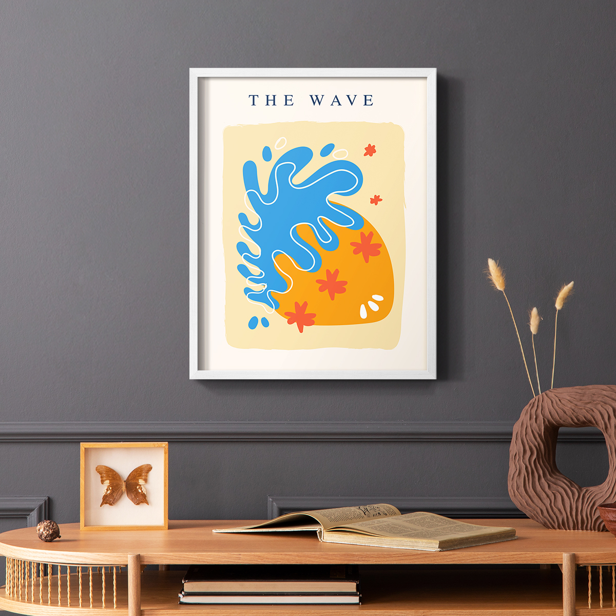 Matisse CDLXIII in White Solid Wood Framed Print No Nail Hanging
