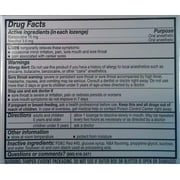 Major Sore Throat Fast Long Lasting Relief, Menthol Benzocaine, 18ct, 4-Pack