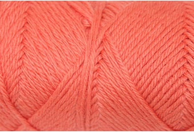 Knitsilk 100% Merino Wool Yarn-Peach| 200+ Yards| 100gx5 Count |500 Grams |Friendly Handcrafted Material for Knitting, Crochet, and & Weaving