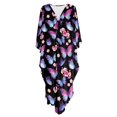 thumbnail image 5 of FKELYI Gradient Butterfly Flower Print Women's Plus Size Kaftan Summer Beach Coverup V-neck Maxi Beach Dress Vacation Outfits Batwing Sleeves Caftan Dress for Ladies, 5 of 7