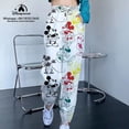 thumbnail image 5 of Pantalones recortados informales para mujer, pantalones deportivos Unisex, de la marca Disney, Stitch y Mickey, estilo callejero, para pies pequeños, combinan con todo, novedad de otoño, 5 of 5