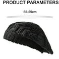thumbnail image 2 of 2 piezas de gorras de repartidor de periódicos a cuadros para mujer, gorros octogonales vintage, boinas, gorro de hueso para mujer, gorros de artista tejidos para invierno y otoño, gorro, 2 of 5