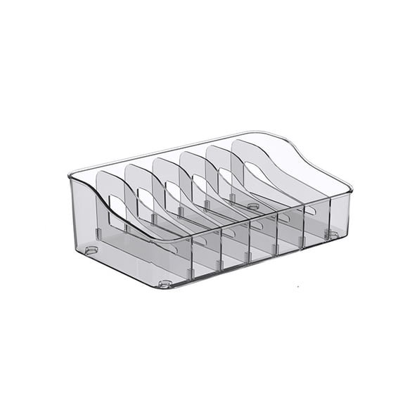 Clear Plastic Seasoning Storage Box With Removable Compartments - 22x14x7cm Spice Organizer For Cabinet Drawer And Countertop
