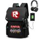 thumbnail image 1 of ROBLOX mochila de día de nariz roja, juego de RED Social, mochila periférica, bolsa de estudiante, regalo de cumpleaños para niñas, niños, niños, 1 of 4