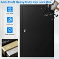 thumbnail image 3 of Key Lock Box Oepmoc, 175 llaves, soporte de pared antirrobo, color negro, 3 of 9