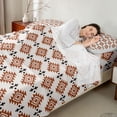 thumbnail image 3 of Erosebridal Geometric Aztec Full Size Sheets, Bohemian Hippie Farmhouse Bed Sheets, Brown, 4pcs 1 Flat Sheet, 1 Fitted Sheet and 2 Pillowcases, 3 of 5