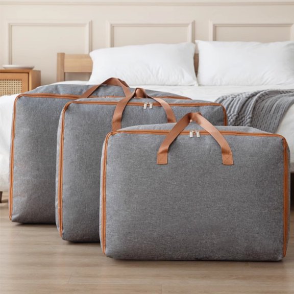 under $5 Usloyux Quilt Storage Bag Large Capacity Moving Bag Organizer Thickened Luggage Travel Punching Bags Packing Bags for Moving, Storage, Travel and Camping