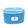 thumbnail image 1 of Blantye Bolsa de Almacenamiento de cosméticos de PU Impermeable portátil Organizador de Bolsa de Maquillaje de tocador(Azul), 1 of 2