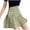 Green, variant on OGLCCG Womens Teen Girls High Waisted Pleated Skirt School A-Line Flare Skater Mini Skirts Fashion Plaid Ruffled Short Skirt