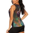 thumbnail image 3 of Balery Rainbow Scales Fantasy Dragon Camiseta sin mangas estampada ligera para mujer, tops de entrenamiento sin mangas, camisetas de yoga transpirables de secado rápido.-Small, 3 of 7