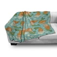 thumbnail image 2 of Underwater Soft Flannel Fleece Blanket, Underwater World Little Mermaid Girls Friends Seahorse Fish Shells, Cozy Plush for Indoor and Outdoor Use, 50" x 70", Turquoise Marigold Green, by Ambesonne, 2 of 5