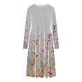 thumbnail image 5 of Vestido tipo jersey con cuello redondo y manga larga estampado a la moda para mujer Pompotops  hdfakjf4679, 5 of 5