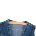 thumbnail image 4 of YM YOUMU Women Denim Vest V-neck Single-breasted Sleeveless Waistcoat, 4 of 5