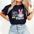 thumbnail image 5 of Ichuanyi Women Happy Easter T Shirt Cute Easter Bunny Graphic Tee Easter Day Casual Tops Round Neck Short Sleeve T-Shirt, 5 of 6
