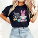 thumbnail image 2 of TaTaai Women's Easter Printed Cotton T-Shirt Short Sleeve Crew Neck Loose Fit Casual Summer Chic Tee Daily Work Party Family Wear Gift, 2 of 5