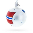 thumbnail image 3 of Flag of Norway Glass Ball Christmas Ornament 3.25 Inches, 3 of 5