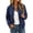 Navy, variant on Fall Jacket for Women Solid Color Zip Up Long Sleeve Windproof Jacket Loose Fit Lightweight Spring Coat for Daily Wear
