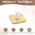 thumbnail image 4 of PYYNA-4 Pcs Wood Wall Self Adhesive Hooks Towel Hanger Bracket Heavy Duty Hook for Bedroom Kitchen Bathroom Coat Robe, White (Square, Single Hook), 4 of 4