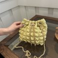 thumbnail image 3 of Bolso cruzado plisado para mujer bolso tipo cubo con cadena y burbujas de nube para fiesta (verde), 3 of 9
