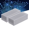 thumbnail image 1 of 2Pcs Aluminum Heat Radiator Heatsink Kit, Compact Sizes, High Efficiency for Electronic Chip CPU, Wide Application As PCB Heat Sink, 1 of 8