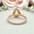 thumbnail image 5 of HeartsAndYou 2.2ct Engagement Ring for Women Pear Cut Moissanite Leaf Inspired Halo 18k Yellow Gold over Silver, 5 of 9