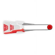 Dreamfarm Levoons Measuring Spoons with Built-in Leveler | Clear & Red