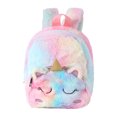 thumbnail image 1 of Btafrte Dibujos Animados Mochila Escolar Felpa para Mochila Casual para Niñas Lindas (rosa), 1 of 6