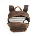 thumbnail image 2 of 15" Vintage Genuine Buffalo Leather Backpack Rucksack Travel Bag, 2 of 6