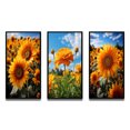 thumbnail image 2 of Designart "Sunshine Blooms Yellow and Green Sunflowers II" Floral & Botanical Framed Wall Art Set Of 3 - Yellow Flowers Frame Gallery Wall Set For Home Decor, 2 of 7