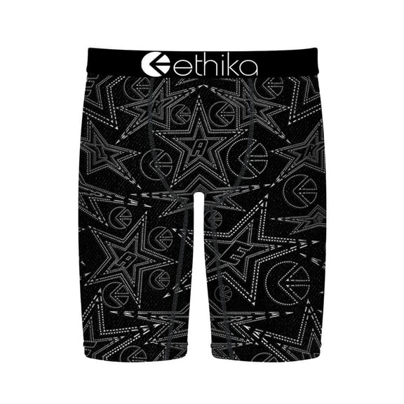 Ethika Men’s Boxer Brief, Knee Length, 4-Way Stretch Performance Underwear with Graphic Prints - Good Denim