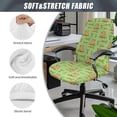 thumbnail image 5 of SCRAWLGOD Groundhog Carrot Green Computer Office Chair Cover Easy to Install Comfortable Boss Chair Slipcovers Washable Breathable Chair Covers for Office Desk Chairs, L, 5 of 7