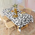 thumbnail image 4 of Paw Prints and Bones Rectangle Tablecloth 60"x120",Waterproof Polyester Rectangle Table Cloth, Wipeable Spillproof Polyester Tablecloth for Dining, Camping, Indoor and Outdoor, 4 of 6