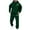 Dark Green, variant on Men's and Women's Letter Print Long Sleeve Hoodie & Joggers Set, Casual Oversized Autumn Winter Fashion Sports Tracksuit Outfit