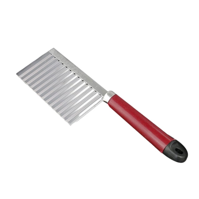 pitrice Wavy Potato Slicer Stainless Steel Kitchen Cooking Chopping Crinkle Slicing Tool DIY Chips Corrugated Gadget Color Random
