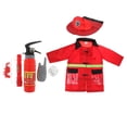 thumbnail image 1 of Disfraz de bombero para niños Sunnimix juguete de juego de simulación con extintor de incendios y accesorios, 1 of 8