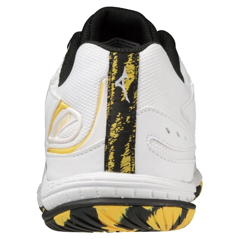 MIZUNO WAVE DRIVE 9 81GA220504 White/Black/Yellow Unisex Table