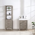 thumbnail image 2 of Leon 24" Bathroom Vanity in Fir Wood Grey with Composite top in Lightning White, 2 of 14