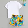 thumbnail image 6 of REDARER Boys 2 Piece Summer Graphic Rash Guard Set Short Sleeve Top with Tropical Print Swim Trunks UPF 50+,6-7 Years, 6 of 9
