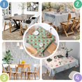 thumbnail image 4 of Strawberry Plants Fruit Flower Leaf Green Pattern Square Tablecloth,Waterproof Square Table Cover,Wipeable Spillproof Washable Table Cover for Home Kitchen Party Decor 60"x60"(152x152cm), 4 of 6