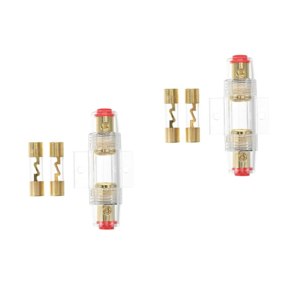 OUNONA 2pcs Inline AGU Fuse Holder with 60A Fuse for Car Audio Alarm Amplifier Truck Audio Compressors Automotive Parts Waterproof Fuse Holder