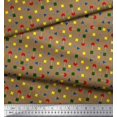 thumbnail image 2 of Soimoi Tissu Poly Georgette à Pois, Signe Croix & Imprimé Géométrique Carré au Mètre 42 Pouces de Large, 2 of 3