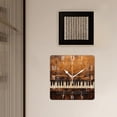thumbnail image 3 of 14 Inch Wall Clock Battery Operated Square Clock Decorative for Office, Kitchen, Outdoor, Living Room，Old Piano Vintage Colorful Design, 3 of 4