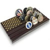 Military Challenge Coin Display Stand American Flag Coin Holder Rack 6 Rows Holds 26-32 Coins (Standard)