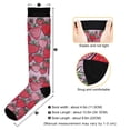 thumbnail image 3 of FORMRS Womens Knee High Socks Casual Long Thick Travel Daily Wear, 2 Pairs, Sweet Strawberry, 3 of 6