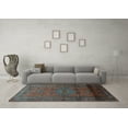 thumbnail image 3 of Ahgly Company Indoor Square Persian Light Blue Traditional Area Rugs, 5' Square, 3 of 4