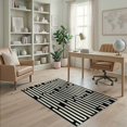 thumbnail image 2 of ODIKA 4'x6' Washable Area Rug Geometric Mid Century Knot Abstract Arch Repeat Cream Checkered for Bedroom, Reading Nook, Pet Friendly & Non-Shedding, 2 of 7