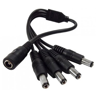 5 Pack Wennow 1 Female To 2 Male Power Splitter Cable For 5.5mm X 2.1mm Jack CCTV