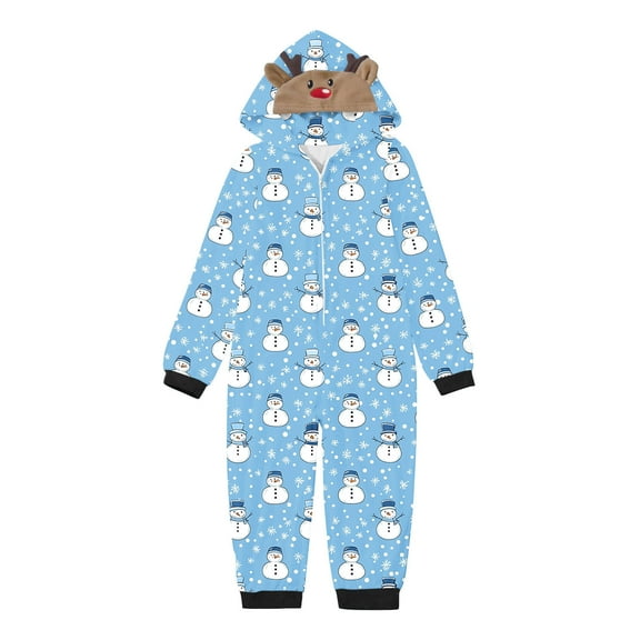 Lopecy-Sta Home Clothes Matching Family Onesie Pajamas – Holiday Hooded Jumpsuit Sleepwear Pjs for Daddy Xmas Loungewear for Men