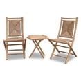 thumbnail image 2 of Heather Ann Creations Lanai 3 Piece Bamboo Patio Conversation Set, 2 of 2